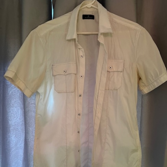7 Diamonds white cotton short sleeve shirt - Picture 3 of 4